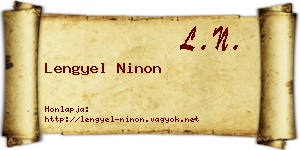 Lengyel Ninon névjegykártya